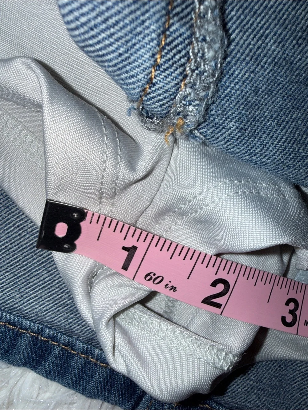 Light Blue Brit the Label Denim Mini Skirt with Stud Trim S